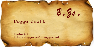Bogye Zsolt névjegykártya